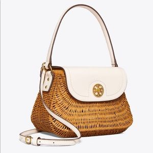 Tory Burch LACQUERED RATTAN BASKET